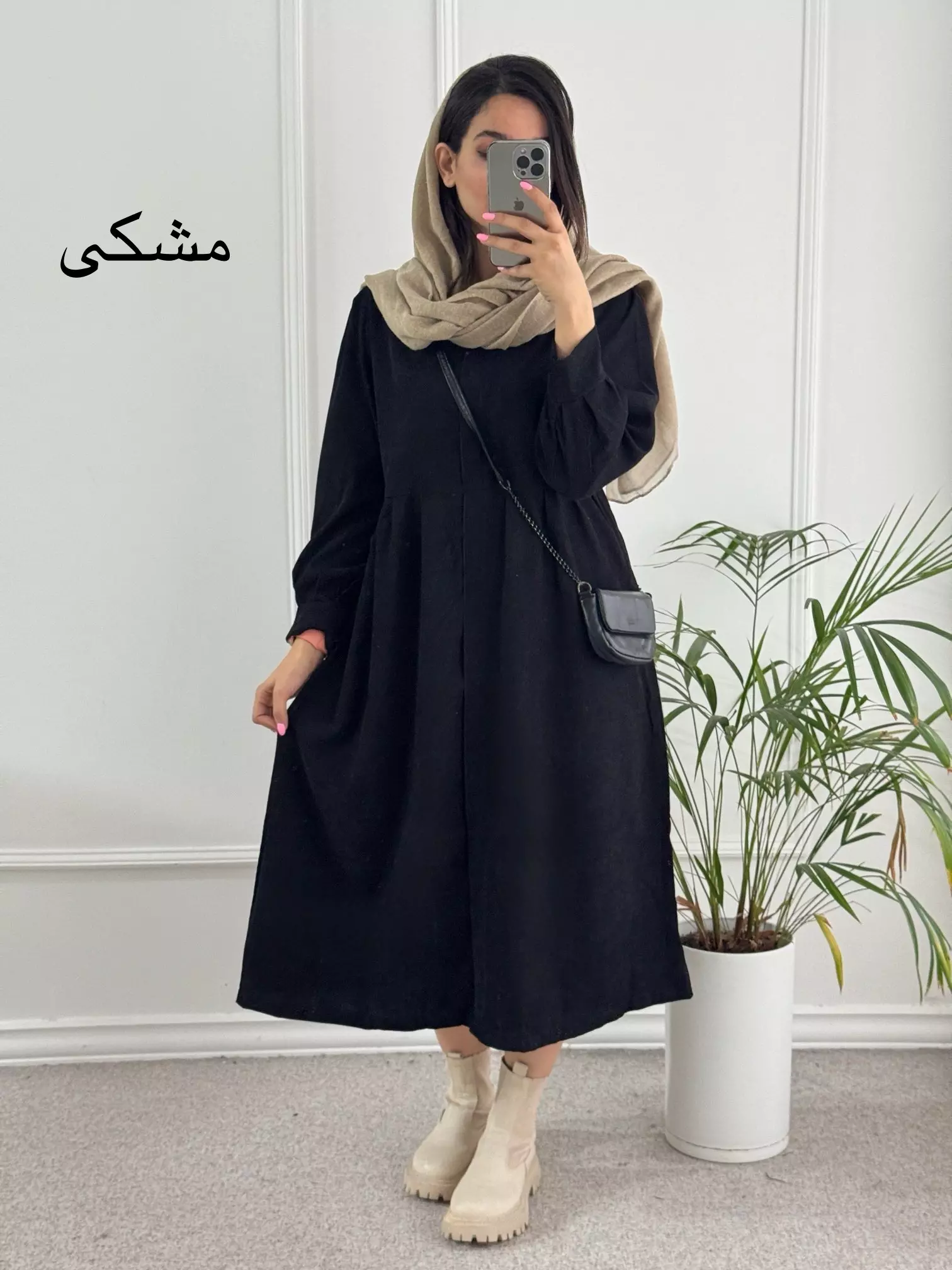 مانتو پیراهنی دو جیب